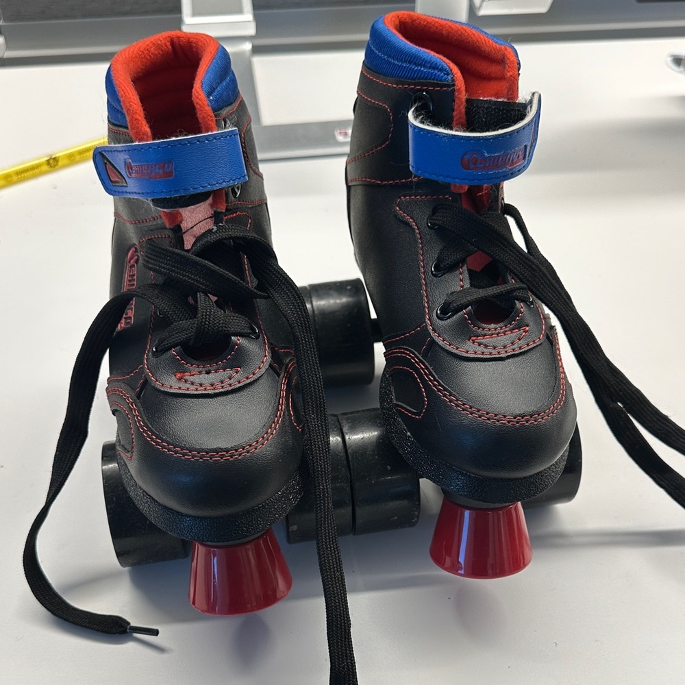 Kids Black and Blue Roller Skates